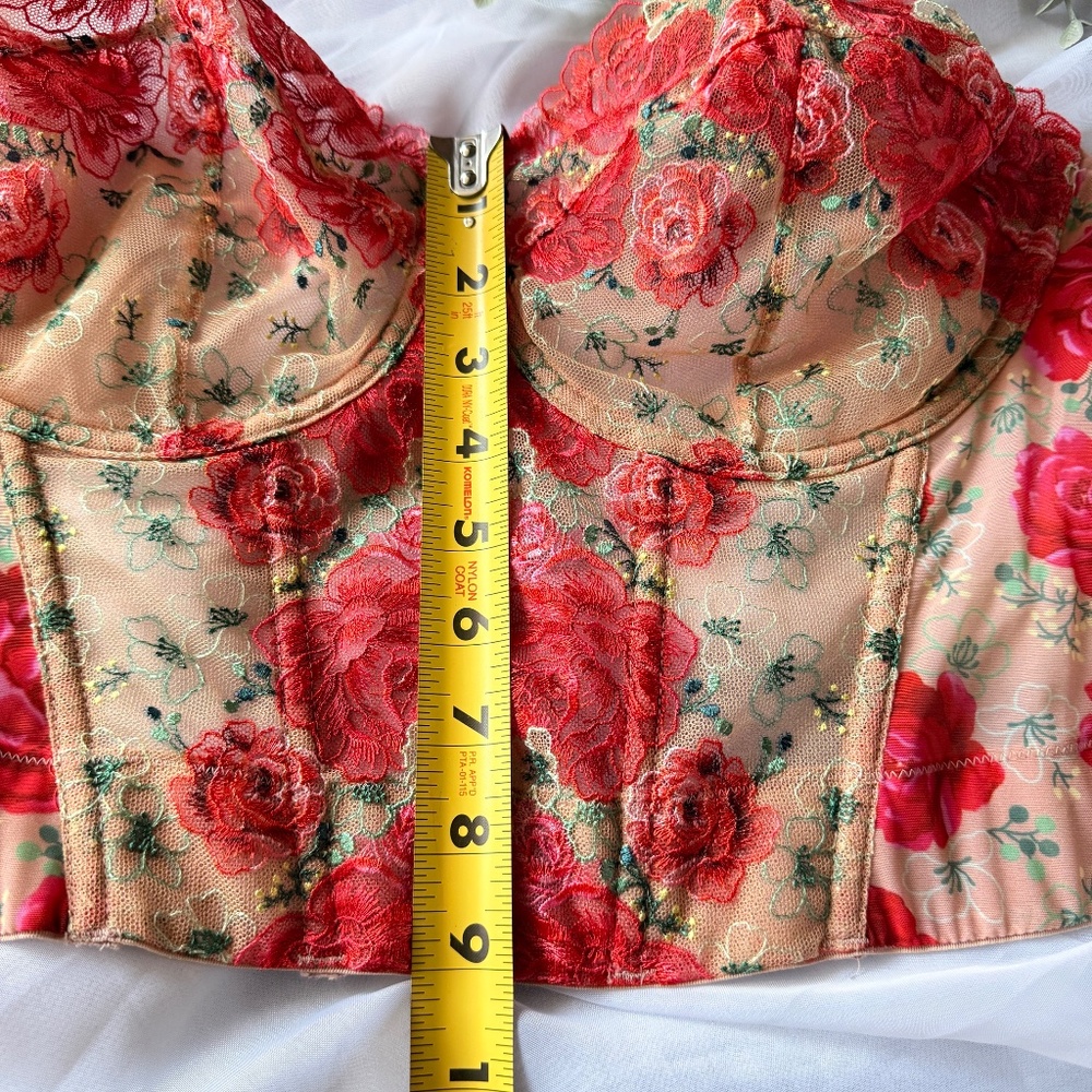 Victoria’s Secret Dream Angels Strapless Corset Top | 36DD | Floral Embroidery | - Picture 12 of 13